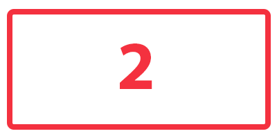 Number 2 Sticker Red